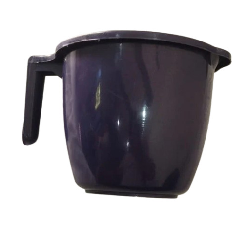 Plain Purple Plastic Bath Mug - Polypropylene, 1 Liter Size, 6 Inch Round Height | Rigid Build, Non-Transparent Design for Bathroom Use