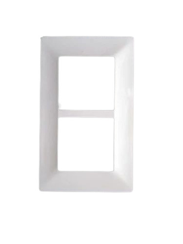 PVC Moduler Plate - 8 Modules, Glossy Finish, White | All-Purpose Versatile Usage, Durable PVC Material with 8 Functional Switches