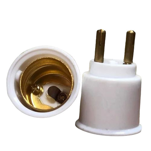 Bulb Holder - Plastic Body, 220V Voltage, 6 Amp Current | White, Home Use