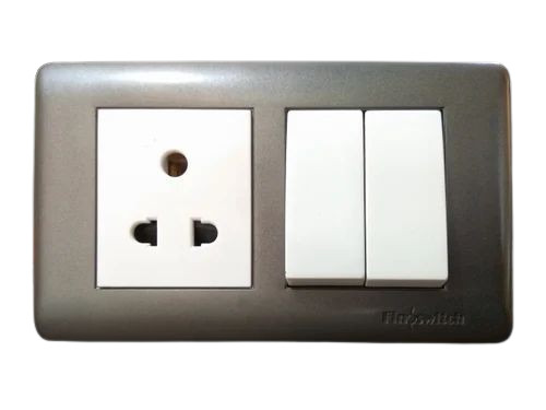 Electrical Switch - 6A One Way , White PVC Non-Modular Switch