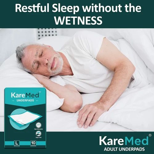 Kare Med Adult Underpads - High Absorption, 165Cm Waist Size, White Color, Large Size, One Pack Contains 80 Pieces | Ideal for Adult Use