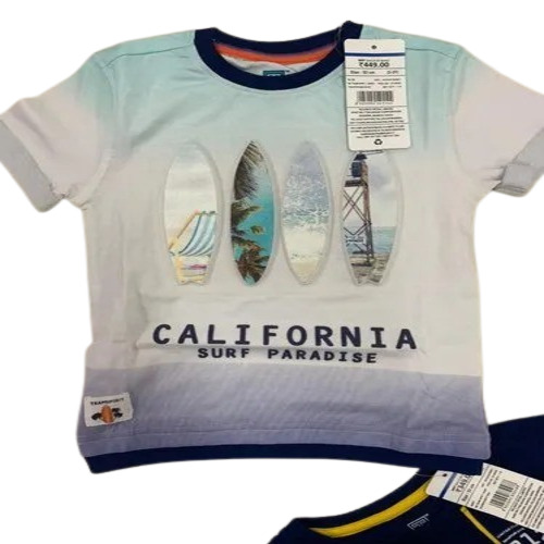 Kids Casual Wear T-Shirt - Cotton, Unisex, Multicolor Print | Breathable, Anti Wrinkle, No Fade, Washable, Modern Style for Ages 2-7