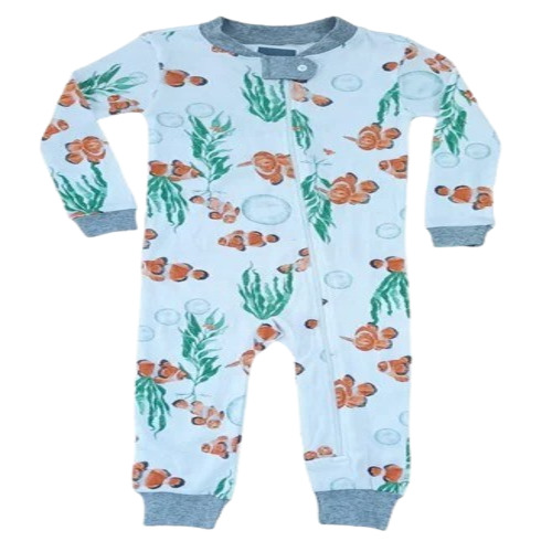 Kids Full Jumpsuit - Cotton, Age 3-5 Years, Multicolor | Modern Style, Full Sleeves, Printed Pattern, Breathable, Anti-Wrinkle, Washable
