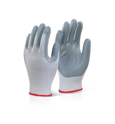 Nitrile Coated Hand Gloves - HPPE Grey Liner Full Finger Style | Oil and Solvent Resistance Enhanced Grip Cut Level E Protection Soft and Durable