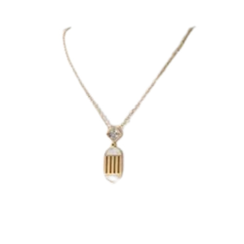 Premium Golden Pendant Necklace - 316L Stainless Steel, Customize Size | Optimum Quality, Gold/Rose Gold Plating for Casual Wear