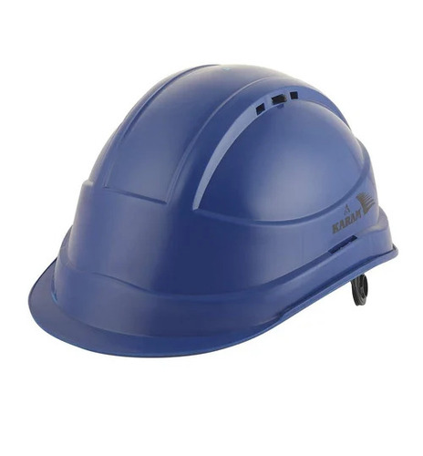 Polypropylene Safety Helmet - PVC Material Medium Size Blue Color | Open Face Design 360 Grams Weight Industrial Use