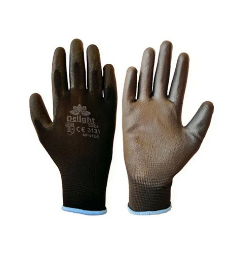 PU Coated Safety Gloves - Soft Polyurethane Full Finger Black | Excellent Puncture & Abrasion Resistance Enhanced Grip Touch Sensitivity