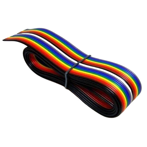 Ribbon Electric Wire Cable - PVC Material 20 Meter Length Multi Color | HDMI Cable Type with Display Port Male Input 220V Voltage