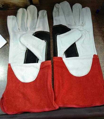 Safety Hand Gloves - Fabric Type: Leather