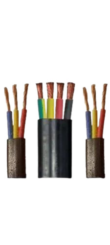 Submersible Pump Cable - 3 Core, 2.5 SQMM Copper Flat Wire, 100 Meter Length for Electrical Applications
