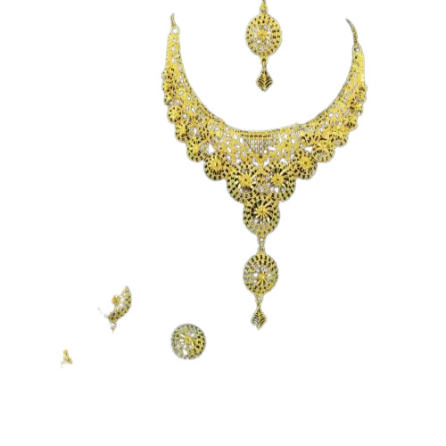 Traditional Necklace Sets - Artificial, Premium Quality, Golden Color | Customizable Size for Women