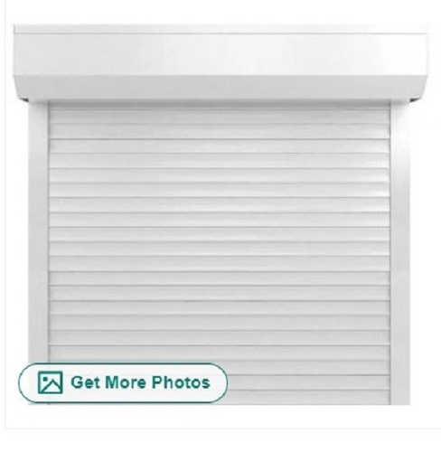 White Manual Rolling Shutter - Plain Pattern, Vertical Opening, Exterior Insulation, Available in Various Colors, Low Maintenance