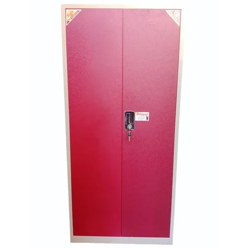 Pink Iron Almirah - 36 Inch, 2 Hinged Doors, 6 Shelves, Modern Design, Durable Indoor Furniture