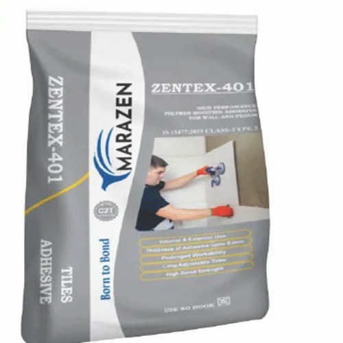 Industrial Tile Adhesive - 20 Kg Powder, 99.9% Purity, White and Grey Color, Coverage 25-30 sq ft, Industrial Grade, 1 Year Shelf Life