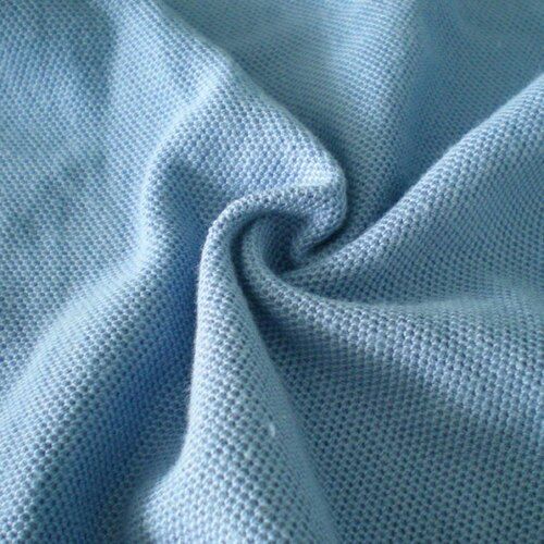 Pique Poly Cotton Fabric - Attributes: Bleached