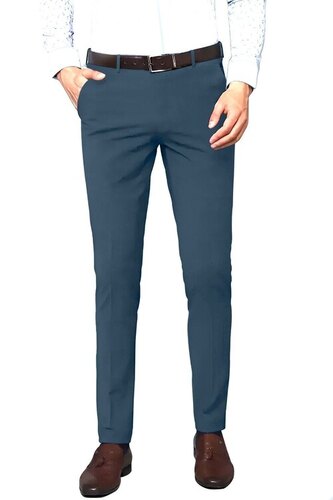 Regular Fit Mens Pant - Cotton, S to XL, Blue | Anti UV, Anti Wrinkle, Breathable, Quick Dry, Plus Size