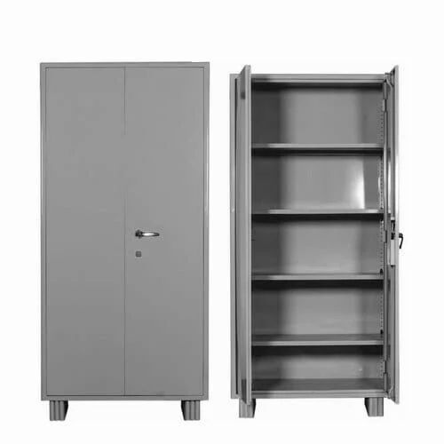 Storewell Cupboard - Premium Mild Steel, 78x36x19 inches, 4 Shelves, 2 Doors, Eco-Friendly Design, Optimum Quality, Attractive Silver Finish, 2 Drawers, Suitable for Office Use