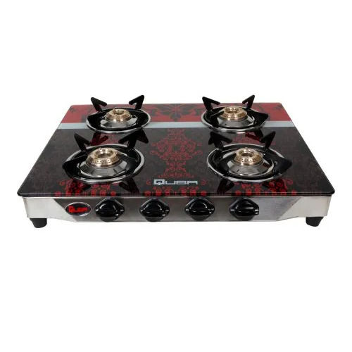 4 Burner Glass Top Gas Stove