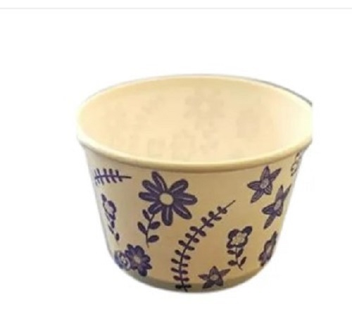 80 ml Printed Paper Cup - Paper Material, Various Sizes, White Color | Leak Resistant, Good Gripping Design, Printed Pattern