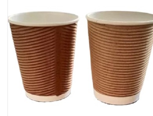 Disposable Coffee Cup - Lightweight Brown Design, Leak-Resistant, Attractive Appearance with Good Gripping | Ideal for Events and Parties