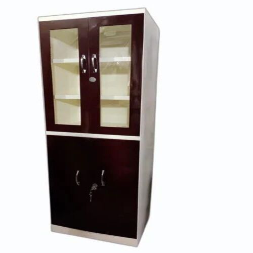 Glass Door Steel Almirah - 78"x34"x18" | Premium Metal Design with 4 Shelves, Front Open Style, Optimum Quality