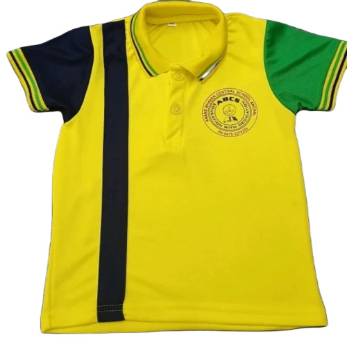 Kids Polyester School Uniform - Regular Fit, Polo Collar, Short Long Sleeve | Breathable, Anti-Wrinkle, Washable, Customized Logo, Attractive Printed Pattern for Ages 5-10