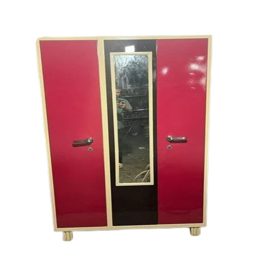 Metal 3 Door Locker - Premium Quality Steel Optimum Design with Mirror & Drawer Multicolor Finish