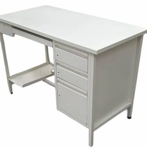 Mild Steel White Office Table