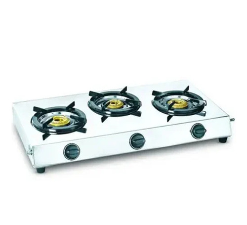 Polished Three Burner LPG Gas Stove
