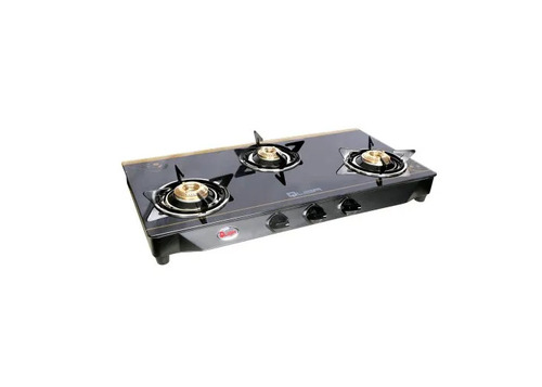 Quba 3 Burner Glass Top Gas Stove