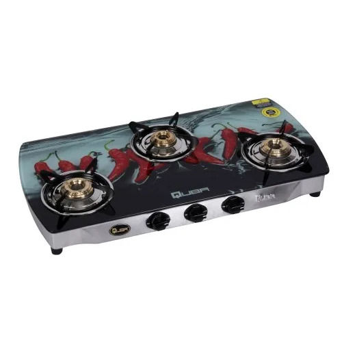 Stainless Steel Body Digital Glass Top Gas Stove