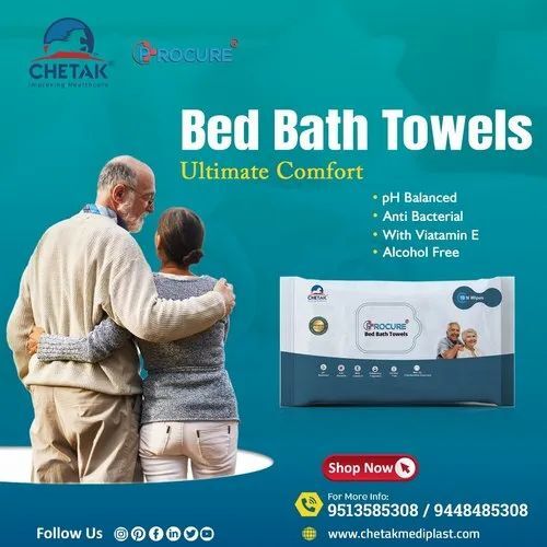 Microfiber Bath Towel - 28x32cm, White Color, Eco-Friendly, Soft Touch, Rectangular Shape, Ideal for Old Age Users