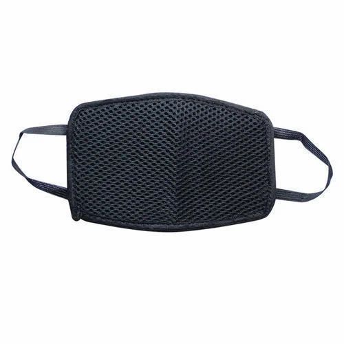 Anti Pollution Black Face Mask - Non Woven Material, Reusable, Comfortable Design | Easy To Use, Ideal For Pollution Protection