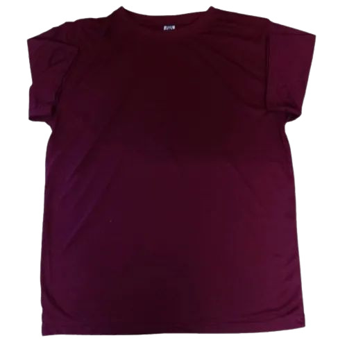 Cotton T-Shirt - Light Weight, Breathable Design | O-Neck, Short Sleeves, Plain Pattern, Very Good Quality, 100% Washable, Available in Maroon, Sizes S to XL