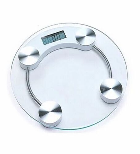 Digital Weighing Machine - Round, White | Digital Monitor Display, Accuracy 99, Capacity Range 100