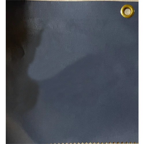 Gharware PVC Coated Tarpaulin - 430 FR Grade, Grey Woven Material for Industrial Use - Standard Design, Plain Tent Style