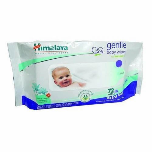 Himalaya Baby Care Gentle Wipes - 72 Count, White Color | Ideal for Gentle Cleaning and Soft Care for Your Little Ones