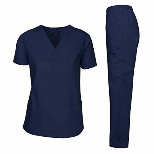 Nurse Uniform - Bamboo Fabric, Regular Fit, V-Neck Top & Lower Set | Breathable, Skin-Friendly, Fade & Wrinkle Resistant, Quick Dry, Machine Washable