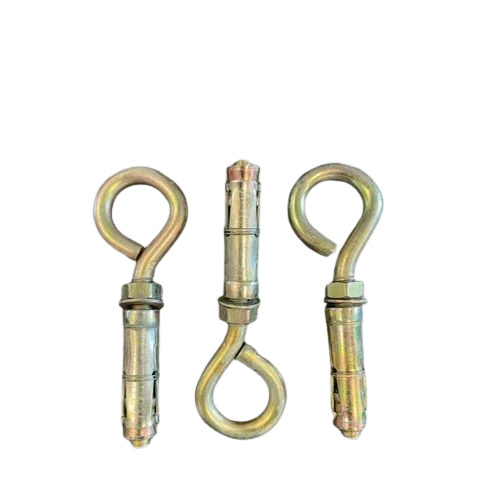 I Hook - Mild Steel M10 & M12, Golden/Silver Finish | Best for Fan Fitting/Installation