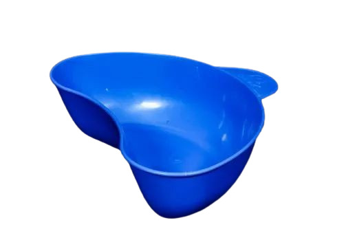 Kidney Tray With Handle - Plastic, Medium Size, Blue | Ideal For Hospital Use, New Condition, Designed For Efficient Handling