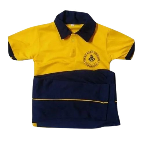Kids School Uniforms - Cotton, Customized Size for Boys, Light Weight and Breathable | Very Good Quality, Washable, Short Sleeve Polo Design