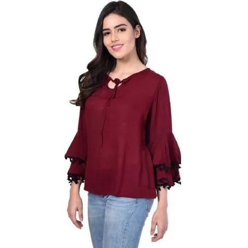 Ladies Premium Maroon Top