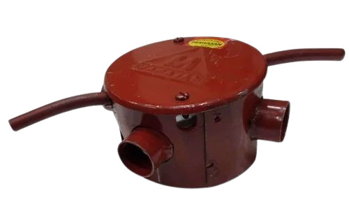 Maroon Mild Steel Ceiling Fan Box - 4 Inch Round 4 Way Side Entry | Ideal for Ceiling Fixtures