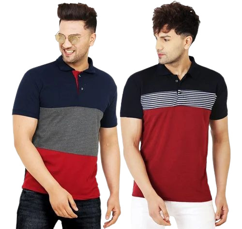 Mens Polo T-Shirt - 100% Cotton, Light Weight and Breathable | Multicolor, Short Sleeves, Available in S, M, L, XL