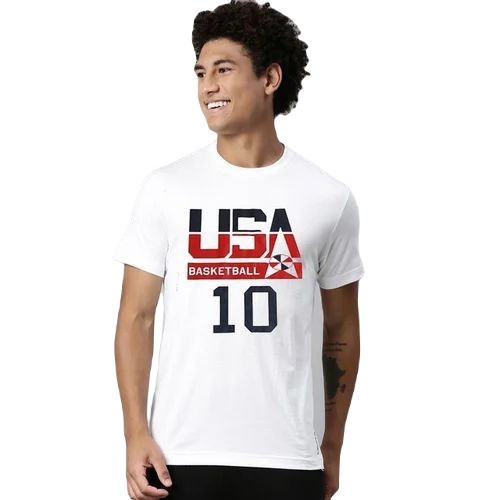 Printed White T Shirt - Cotton Sizes [SMLXL] | Light Weight Breathable Very Good Quality O-Neck Mega Sleeves for Men