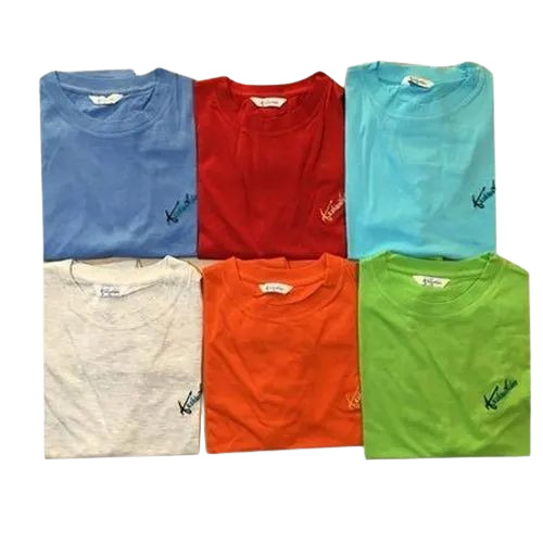 Round Neck T Shirt - Cotton, Size S, M, L, XL | Light Weight, Breathable, Washable, 100% Pure Quality, O-Neck, Short Sleeves, Plain Pattern, Suitable for Adult Males