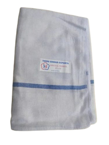 Cotton Bath Towel - 27x54 Inches , Eco-Friendly Quick Dry Soft White Rectangle Design