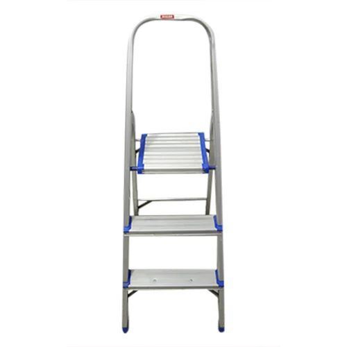 Aluminum 3 Step Ladder - Premium Quality, High Load-Bearing Capacity | Anti-Slip Feet, Secure Locking Mechanism, Ergonomic Handle, Compact & Portable