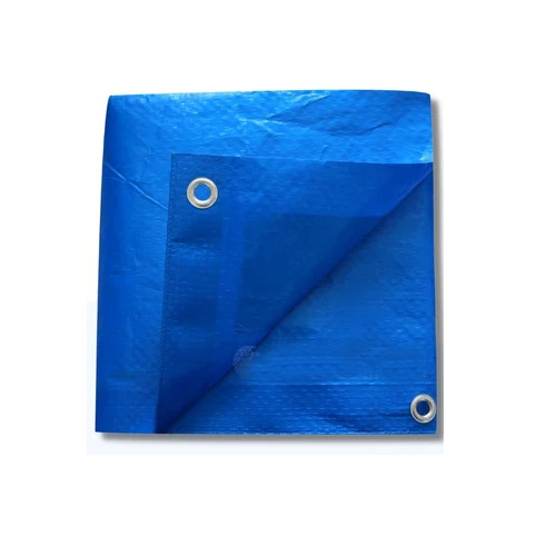 Blue Plastic Tarpaulin - PE Laminated, Waterproof and UV Resistant | Tear Strength, Standard Design, Woven Polypropylene Material