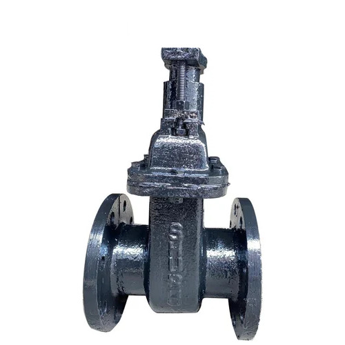 Cast Iron Double Flange Sluice Valve - 200mm, 1/4 Inch Port Size, Grey | Rust Resistant, Durable for High Pressure Applications